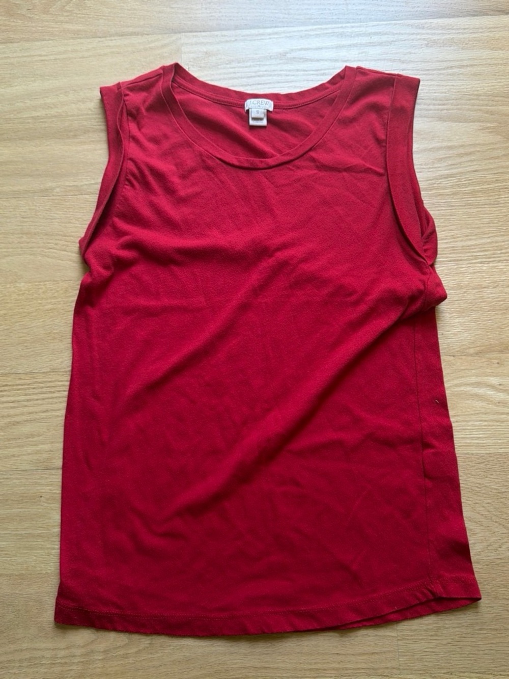 J. Crew Bright Red Sleeveless Crewneck Tank